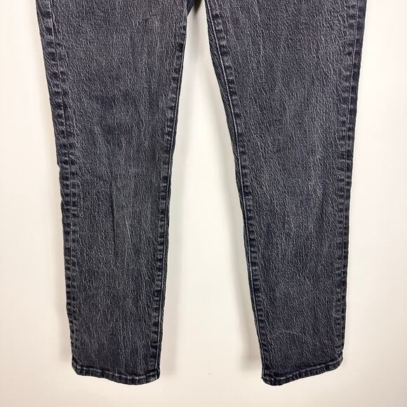 Madewell Mid-rise The Perfect Vintage Jean in Lunar wash Distressed Black Sz 26 - Picture 7 of 15